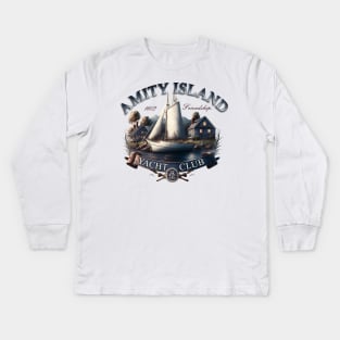 Amity Island Yacht Club Kids Long Sleeve T-Shirt